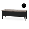 Klinte bänk 120 cm svart med Abriamo brun