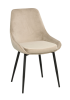 Sierra stol beige sammet/svarta metall ben#3