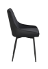 Sierra stol svart sammet/svarta metall ben#4
