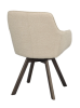 Alison karmstol ljusbeige tyg/bruna ekben snurr#4