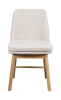 Amesbury stol ljusbeige tyg/ekben