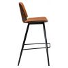 Swing barstol counter vintage ljusbrun konstläder/svart#2