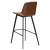 Swing barstol counter vintage ljusbrun konstläder/svart#3