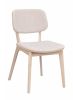 Barrett stol vitpigmenterad ek/ljusbeige tyg