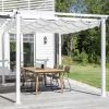 Lazio pergola vit alu/vitt tyg#3