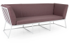 Vence soffa 3-sits vit med rosa dyna