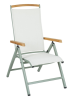 Andy positionsstol dusty green/offwhite, teak