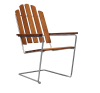 A3 solstol teak/varmförzinkat stål - Grythyttan#1